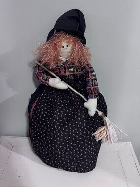 Vintage Avon 1990s Halloween Kitchen Witch Bag Holder Novelty Item